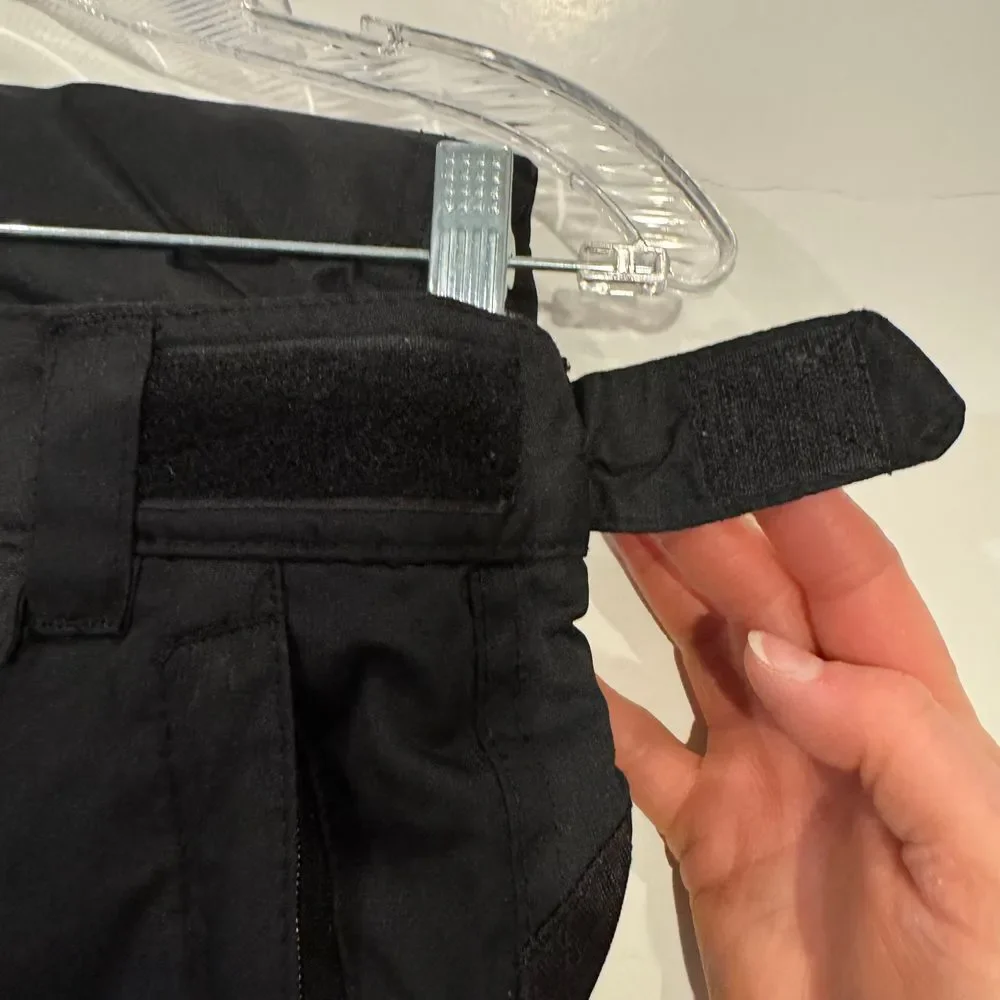 SKIGEAR Ski‎ Snow Board Pants YOUTH MED Black Front Zip Gators Reinforced Rear